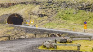 Islande à vélo 2014, passage de col par un tunnel dans l'Est