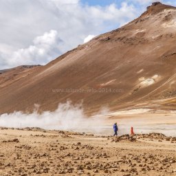 Islande à vélo 2014, site géothermal autour de Myvatn
