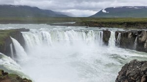 Islande à vélo 2014, chute de Godafoss