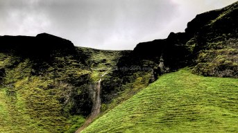 Islande à vélo 2014, cascade en bord de route 1 dans le sud