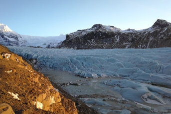 Glacier du sud-Est, en islande à vélo en hiver